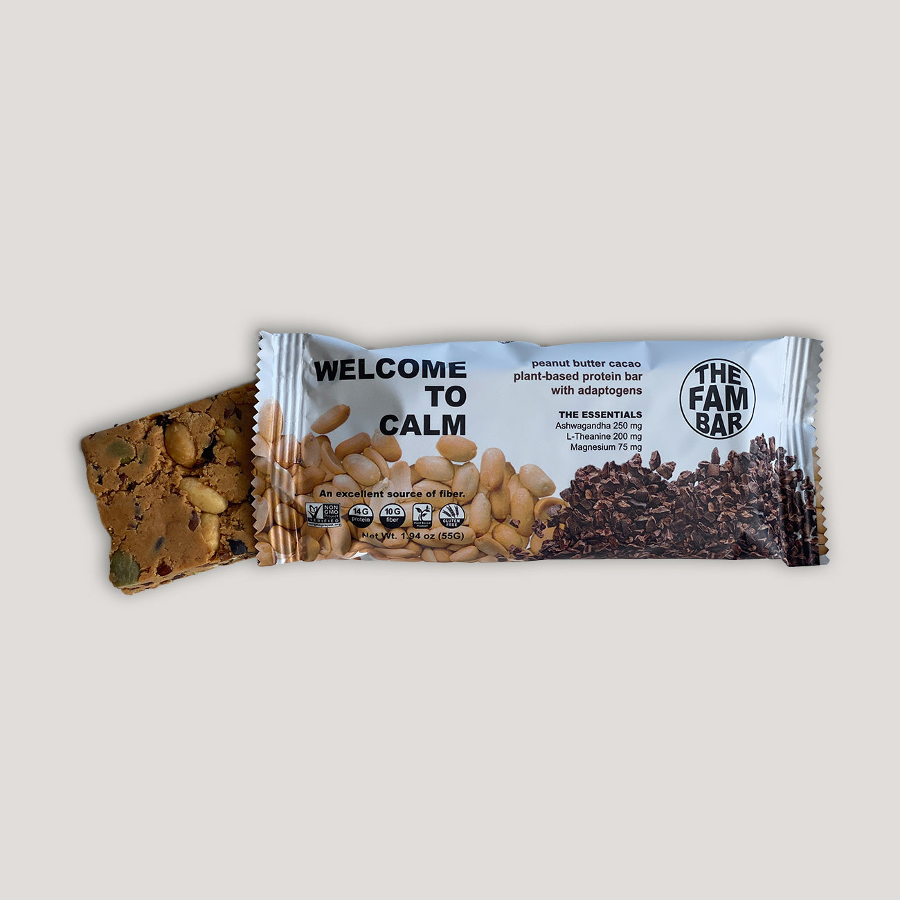 WELCOME TO CALM -- Peanut Butter Cacao (Box of 12 bars)