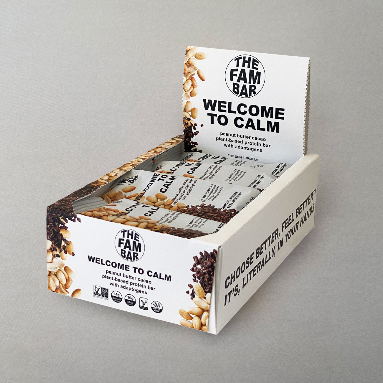 Peanut Butter Cacao Plant-Based Protein Bar with Adaptogens