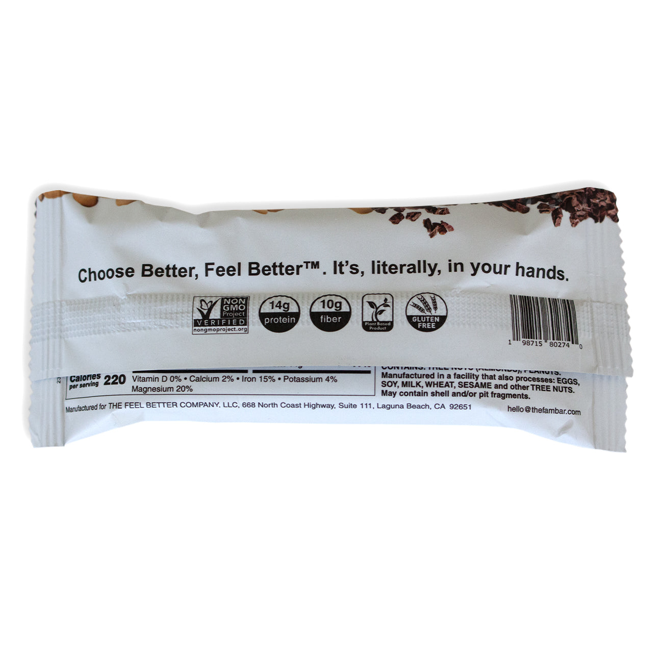 Peanut Butter Cacao Protein Bar with Adaptogens 12 pack