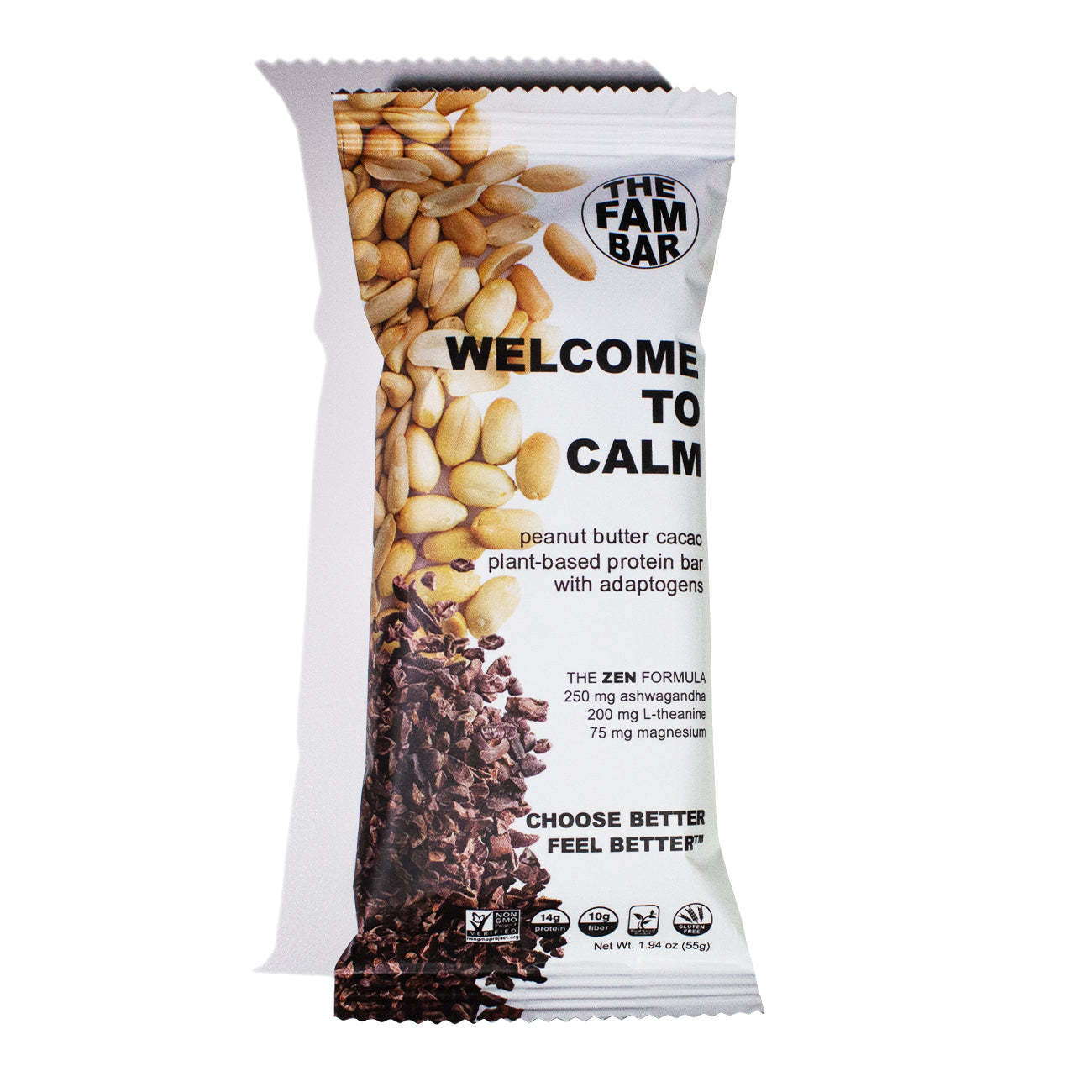 Peanut Butter Cacao Protein Bar with Adaptogens 12 pack