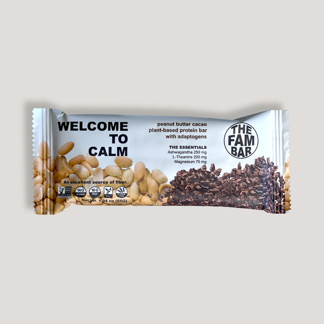 WELCOME TO CALM -- Peanut Butter Cacao (Box of 12 bars)