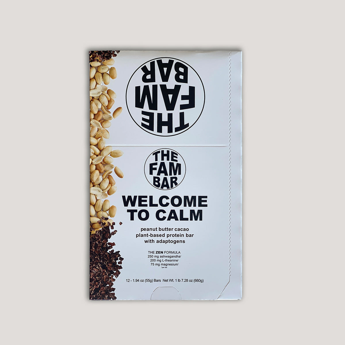 WELCOME TO CALM -- Peanut Butter Cacao (Box of 12 bars)